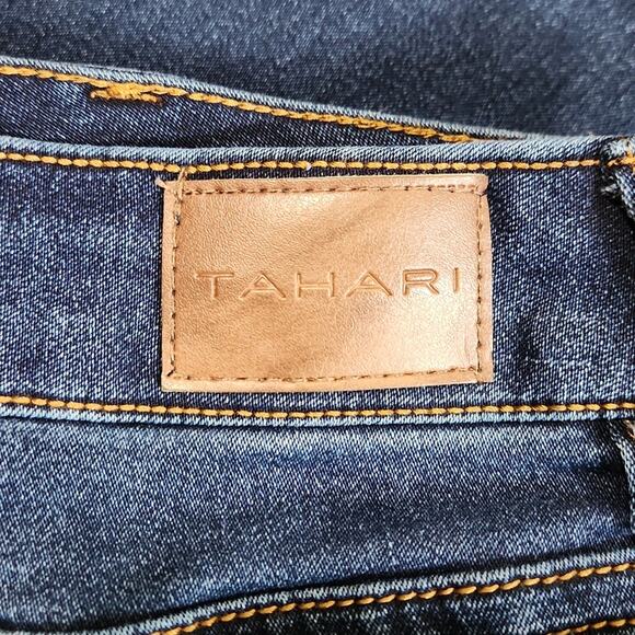 Tahari Womens Dark Wash Jeans Size 8/29 5 Pockets Stretch Zip Button Casual - Picture 6 of 10
